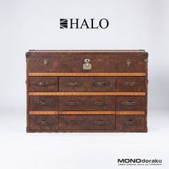 HALO サイドボード 英国製 ハロ トランクキャビネット 本革 レザー ヴィンテージ加工 チェスト クラシック トラディショナル ヴィンテージ アンティーク アスプルンド