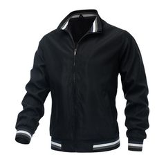 Men's Golf Jacket, Water-Repellent, Outerwear, Blouson, Windbreaker, Stand Neck, Zip-Up, Sportswear, Lightweight Hoodie, Spring/Autumn/Winter (xuhan01)