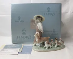 未使用近✨リヤドロ 僕の親友 フィギュリン 人形 犬 男の子 少年 リヤドロ 僕の親友 フィギュア 人形 男の子 犬 LLADRO リアドロ