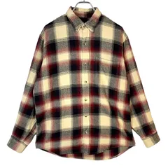 バスプロショップBass Pro Shops長袖オンブレチェックシャツコットンフランネルシャツゴツネルボタンダウン黒ブラック赤レッド灰色グレーベージュvintageヴィンテージ50310