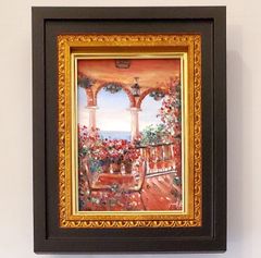 絵画 ｢Levanter｣ SM 油彩 Yumi Kohnoura 神之浦由美 作品 原画 スペイン ミハス 風景画