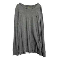 POLO RALPH LAUREN 長袖 無地Tシャツ XL グレー ビッグサイズ ロングスリーブ ロンT ロングTシャツ 古着卸 アメリカ仕入 a703-5225