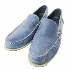 ランバンオンブルー LANVIN en Bleu デッキシューズ スリッポン モカシン レザー ブルー 青 24.5 0619 ■SM3のサムネイル