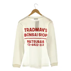 トラッドマンズボンサイ TRADMANS BONSAI MATSUBAYA TRAD ARCH LONG ロンT Tシャツ カットソー 長袖 M ホワイト レッド /ES ■OS