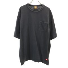 HUMAN MADE ヒューマンメイド 日本製 半袖 Tシャツ 2XL 黒 ポケT ビックサイズ メンズ 古着