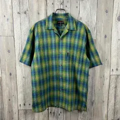 OLD CONVERSE 90s コンバース 半袖 開襟 チェック シャツ M