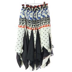 sacai サカイ 24AW Pattern Knit Print Skirt ニットパターンプリントデザインスカート 24-07429 ミックス 0