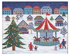 オリムパス製絲(Olympus Thread) オリムパス 刺しゅうキット クロスステッチ オノエ・メグミ ヨーロッパの風景 ~四季を巡る旅~ 「 ドイツの楽しいクリスマスマーケット 」 7579 ※額(フレーム)W-42は別売りです。