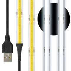 【人気商品】LEDテープライト (一本線) 線状の貼レルヤ USB (昼光色) 50cm 両面テープで好きな場所に貼り付け可能 ハサミでカットして長さを変えられます ショーケースなど店舗用照明に 6000K JTT Online LEDSHAUDL05M