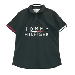サイズ：M TOMMY HILFIGER GOLF トミー ヒルフィガーゴルフ  半袖ポロシャツ  ブラック系 [240101443911] ゴルフウェア レディース ストスト