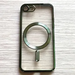 iPhone SE2 / SE3　ハードケース magsafe ストラップホール 　グリーン　管理104-80