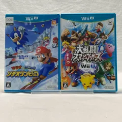 【美品】WiiU/大乱闘スマッシュブラザーズ/マリオ/ソニック/ソチオリンピック/ケース説明書付/No.3580