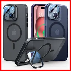 【セール中】 iPhone 15 Plus 用_ブラック WTAIYUN【レンズ保護+スタンド一体】iPhone 15 Plus 用 ケース MagSafe 対