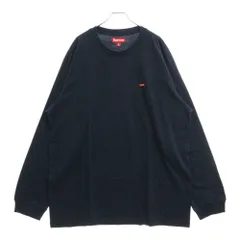 SUPREME (シュプリーム) 24SS Small Box L/S Tee スモールボックス ロゴ クルーネック 長袖Tシャツ カットソー ネイビー