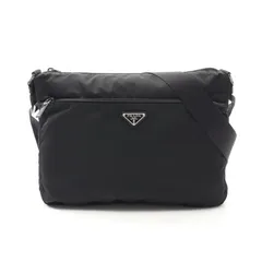 プラダ PRADA ショルダーバッグ ブラック ナイロン レザー トライアングルロゴ ショルダーバッグ ユニセックス Used B