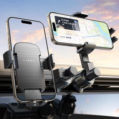 LISENスマホホルダー 車 【2023革新！驚安定の車載スマホ ホルダー】二重360°調整 自転車 スマホホルダー エアコン 吹き出し口 車載スマホホルダー 片手操作 車 スマホスタンド 超強力構造 スマホホルダー 自転車 安定性拔群 不動のサポート力 車 