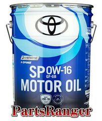 トヨタ純正　エンジンオイル　ＳＰ　０Ｗ−１６　２０Ｌ缶  ０８８８０−１４４０３
