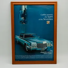 ビンテージ 広告　ポスター　『 キャデラック (Cadillac) 』 1960's　額付　※当時物　オリジナル 輸入雑貨 ( AZ2510 )