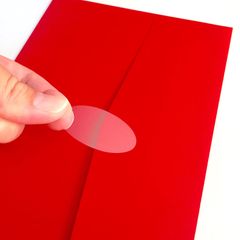 封かんシール 封印シール 4×2cm (大) Ｃｅｌｌ 楕円 透明 Ｃｒｅｖｅ 業務用 (100枚)