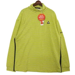 【新品 未使用】 le coq sportif GOLF ルコック ゴルフ 秋冬★ 長袖 ボーダー タートルネック シャツ Sz.3L メンズ 大きい