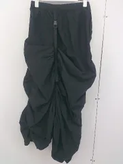 ◇ F.modern フメイ ウエストゴム 膝下丈 フレア スカート ブラック レディース  【1203150012957】