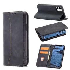 【在庫処分】【iphone11手帳型ケース】スマホケース おしゃれ シンプル 肌触り良い 肌感レザーアイフォン 11 内蔵マグネット 耐衝撃 全面保護 あいほん11携帯ケース 防塵 【6.1インチ対応】ブラック