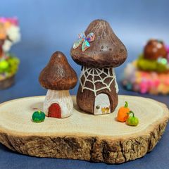 きのこのお家　かぼちゃセット　秋　ハロウィン　飾り　置物