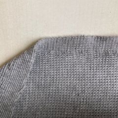 綿100％ワッフル素材　杢グレー　カット生地　２m