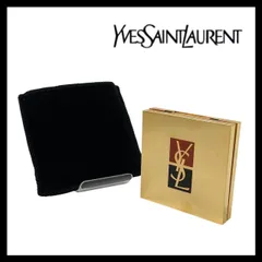【YVES SAINT LAURENT】YSLロゴ ミラー ゴールド/金カラー ブラック/黒 レッド/赤 スクエア 手鏡 イヴサンローラン (SER-4235)