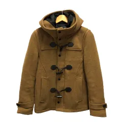 ハレ HARE ダッフルコート ジャケット ウール混 フード 無地 長袖 S 茶 ブラウン ※MZのサムネイル
