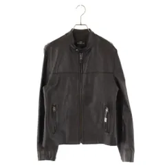 COACH (コーチ) LEATHER RACER JACKET レザー レーサー シングルライダースジャケット ブラック F33779のサムネイル