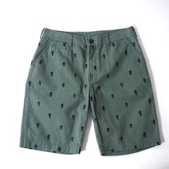 バブアー Barbour コットン ハーフパンツ 総柄 32 グリーン メンズ 正規品 4-ZK058