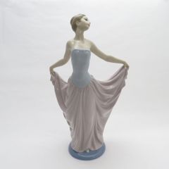 美品 LLADRO リヤドロ 5050 踊る少女 フィギュリン 女性 バレリーナ 置物 陶器人形 オブジェ SU7303L 
