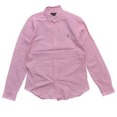 POLO RALPH LAUREN ポロラルフローレン ギンガムチェック ボタンダウンシャツ イエロータグ SLIM FIT サイズM メンズ