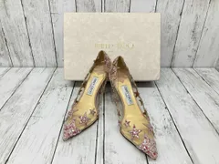 JIMMY CHOO／パンプス／ヒール／赤系／星／ラインストーン／レディース／サイズ37