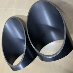【端材】【素材】黒皮鉄パイプ 斜めカット　 φ101.6×3.2 角度50° DIY用に！