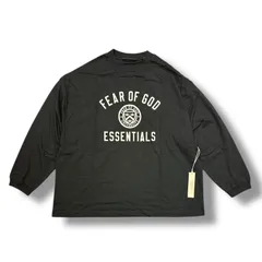 参考上代13200円 未使用品 FEAR OF GOD ESSENTIALS JERSEY LONG SLEEVE TEE ジャージ―ロングスリーブTシャツ カットソー フィアオブゴッド エッセンシャルズ FOG ブラック