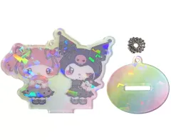 【中古】キーホルダー マイメロディ＆クロミ クリアスタンド オーロラVer. 「マイメロディ・クロミ」