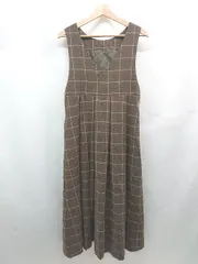 ◇ Θ KBF+ アーバンリサーチ シンプル系 ノースリーブ ロング丈 ジャンパースカート サイズ1 ブラウン系 レディース E  【1507160019556】