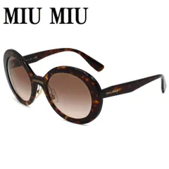 ミュウミュウ MIU MIU MU 04VS 2AU0A6 53 サングラス UVカット 紫外線カット 眼鏡 ノーズパッド 鼻あて レディース ブラウン ハバナのサムネイル