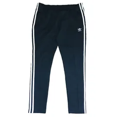 古着 adidas アディダス トラックパンツ トレフォイルロゴ 3ライン ブラック M 256-99
