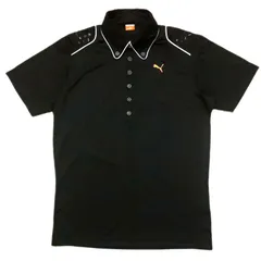 PUMA プーマ ゴルフ ウェア ブラック ボタンダウン 半袖 ポロシャツ メンズ