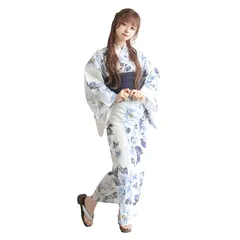 KYOETSU 浴衣 セパレート アイスフラワー 楽天市場】1人で簡単着付け 【 セパレート浴衣 豪華4点セット 二