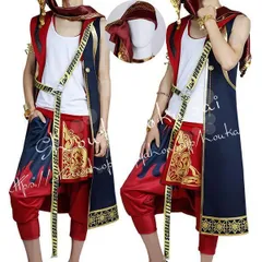 新品 ツイステッドワンダーランド風 KalimAl-Asim スカラビア寮 カリム?アルアジーム コスプレ衣装 cos靴 ウィッグ 道具手杖 変装 仮装 コ