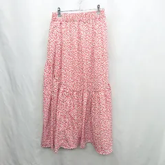 ◇ ◎●未使用● Θ Crisp クリスプ 総柄 ロング フレア スカート サイズF レッド系 レディース E  【1412090016769】のサムネイル
