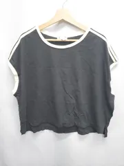 ◇ ⊂ ◎ ●未使用● CIAOPANIC TYPY フレンチスリーブ Tシャツ カットソー サイズONE ブラック アイボリー系 レディース E  【1507010013369】