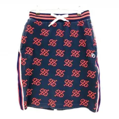 パーリーゲイツ☆ほぼ新品✨大人気ネイビーステッカー柄スカート❣️レディスサイズＭＬ パーリーゲイツ☆ほぼ新品✨大人気ネイビーステッカー柄スカート
