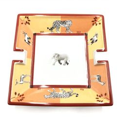 HERMES エルメス 灰皿 アッシュトレイ ゾウ柄 スクエア型 小物入れ 未使用品
