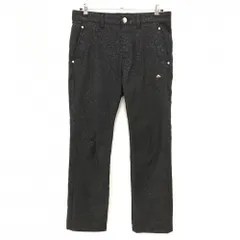 【超美品】カッパ パンツ 黒 レオパード調地模様 ヒョウ柄 メンズ 79 ゴルフウェア Kappa