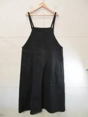 studioCLIP スタディオクリップ ジャンパースカート サロペット ポケット デニム調 無地 ブラック Mサイズ SC21Y069-1